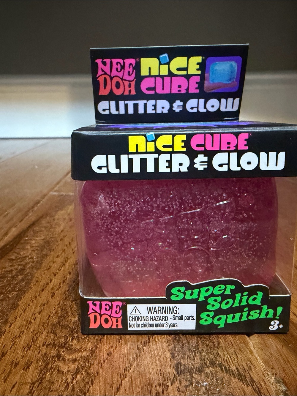 Nice Cube Glitter & Glow - Purple Squishy Stress Toy